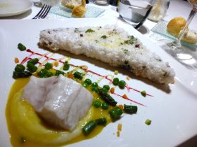 Beautiful bit of sea bass, and the salt 