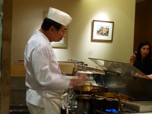 Chef Kondo at the wok