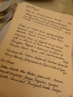 You can only hand-write menus when you have just three tables