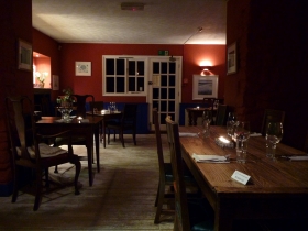 The dining room in the Gurnard's Head