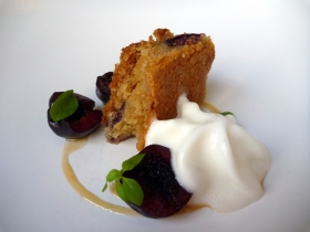 In spite of its simplicity, this cherry cake was my favourite pud in a long time