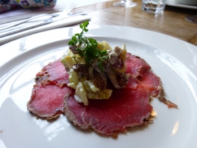 Carpaccio of beef, best dish of the day