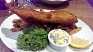 Proper fish and chips, Montpellier Cafe