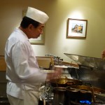 Chef Kondo at the wok