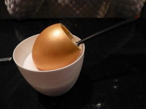 Gilded egg - metaphor?