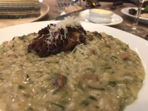Courgette and girolle risotto