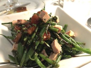 French beans and foie gras