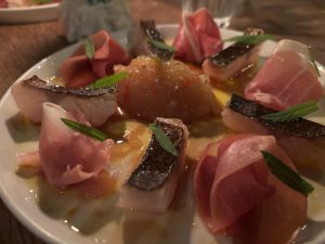 Sea bass crudo
